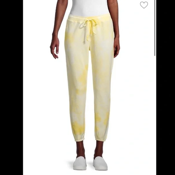 Grey State Cotton Yellow Tie-Dye Joggers size large - Picture 3 of 16